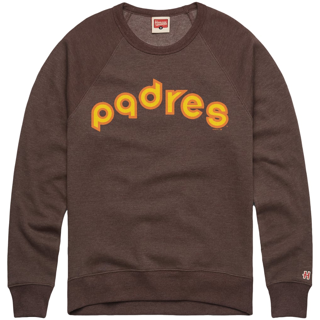  San Diego Padres Homage Retro Tri-Blend Pullover Sweatshirt - Brown